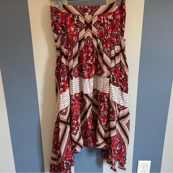 Free People Paradise Hanker-chief Pleated Midi Skirt- Size Sm - Picture 2 of 7